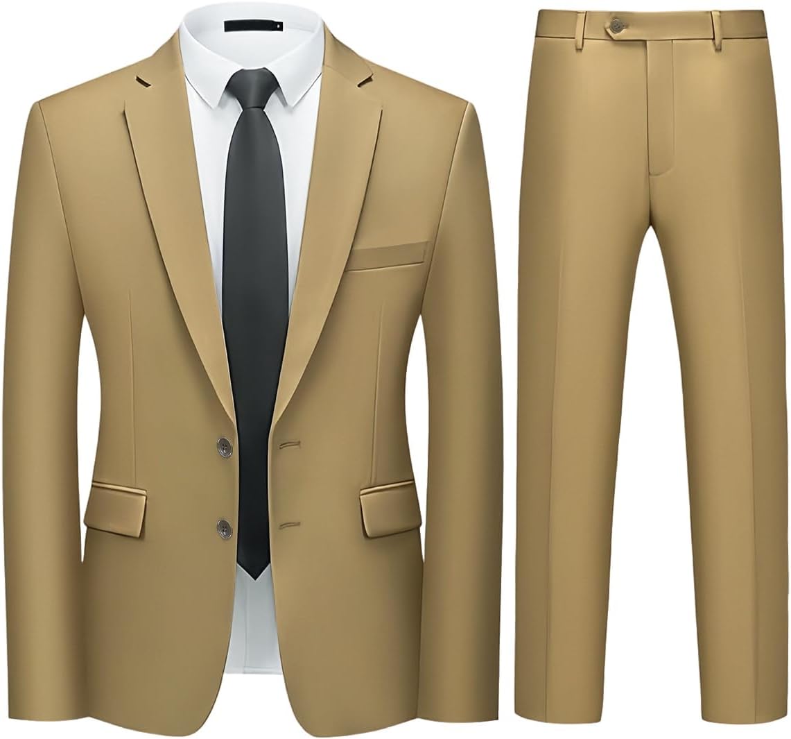 Mens Suits Classic fit 2 Piece 2 Button Formal Tuxedo Jacket Suits Pants Set for Wedding Business Prom - Image 4